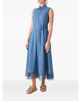 Akris Punto レーザーカット ベルト付き ミディドレス - サムネイル3