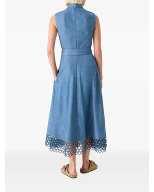 Akris Punto レーザーカット ベルト付き ミディドレス - サムネイル4