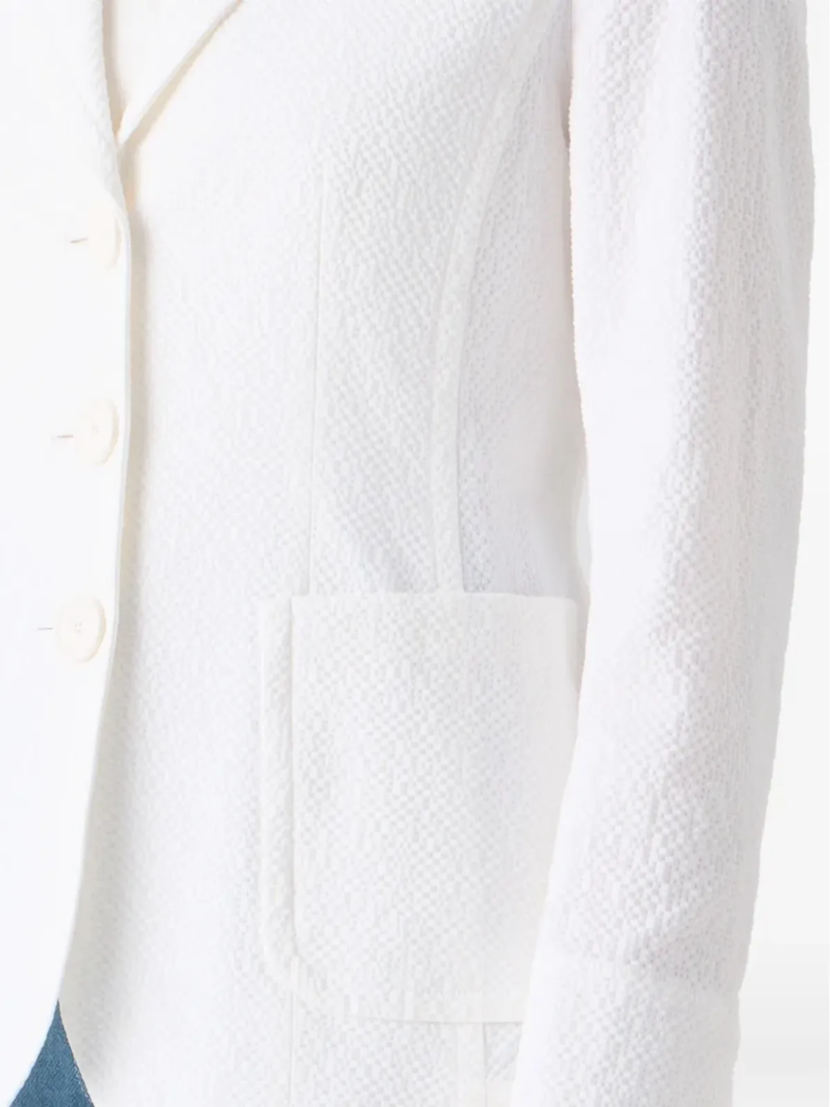 Akris Punto single-breasted textured blazer - White - 画像5