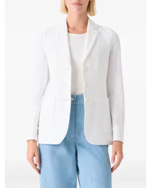 Akris Punto single-breasted textured blazer - White - サムネイル3