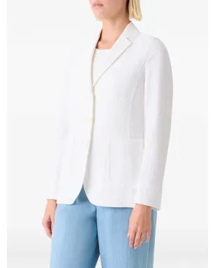 Akris Punto single-breasted textured blazer - White - サムネイル4