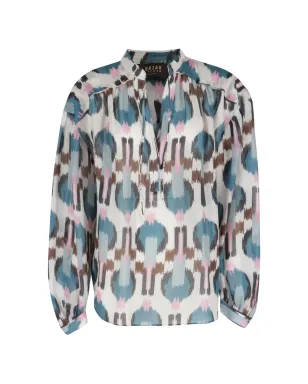 Bazar Deluxe ikat tie blouse - Neutrals - サムネイル1