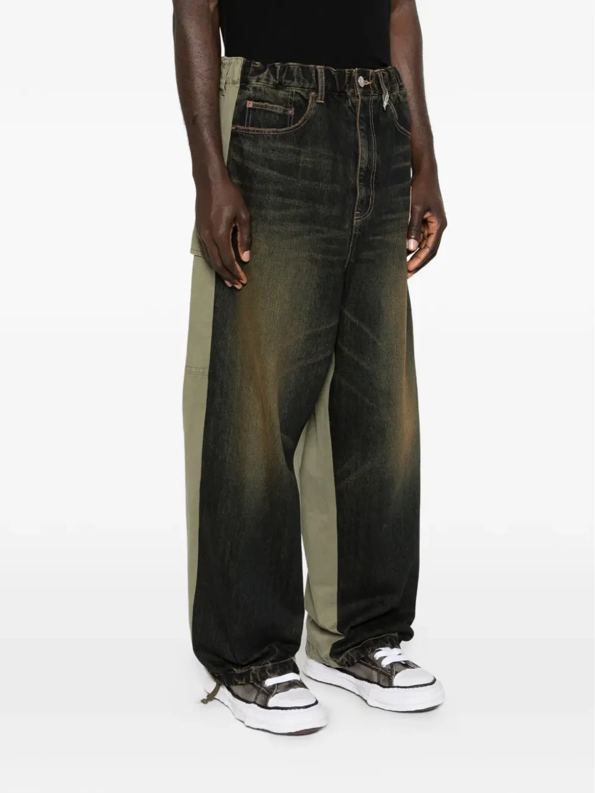 Maison MIHARA YASUHIRO elasticated-waistband trousers - Green - 画像3