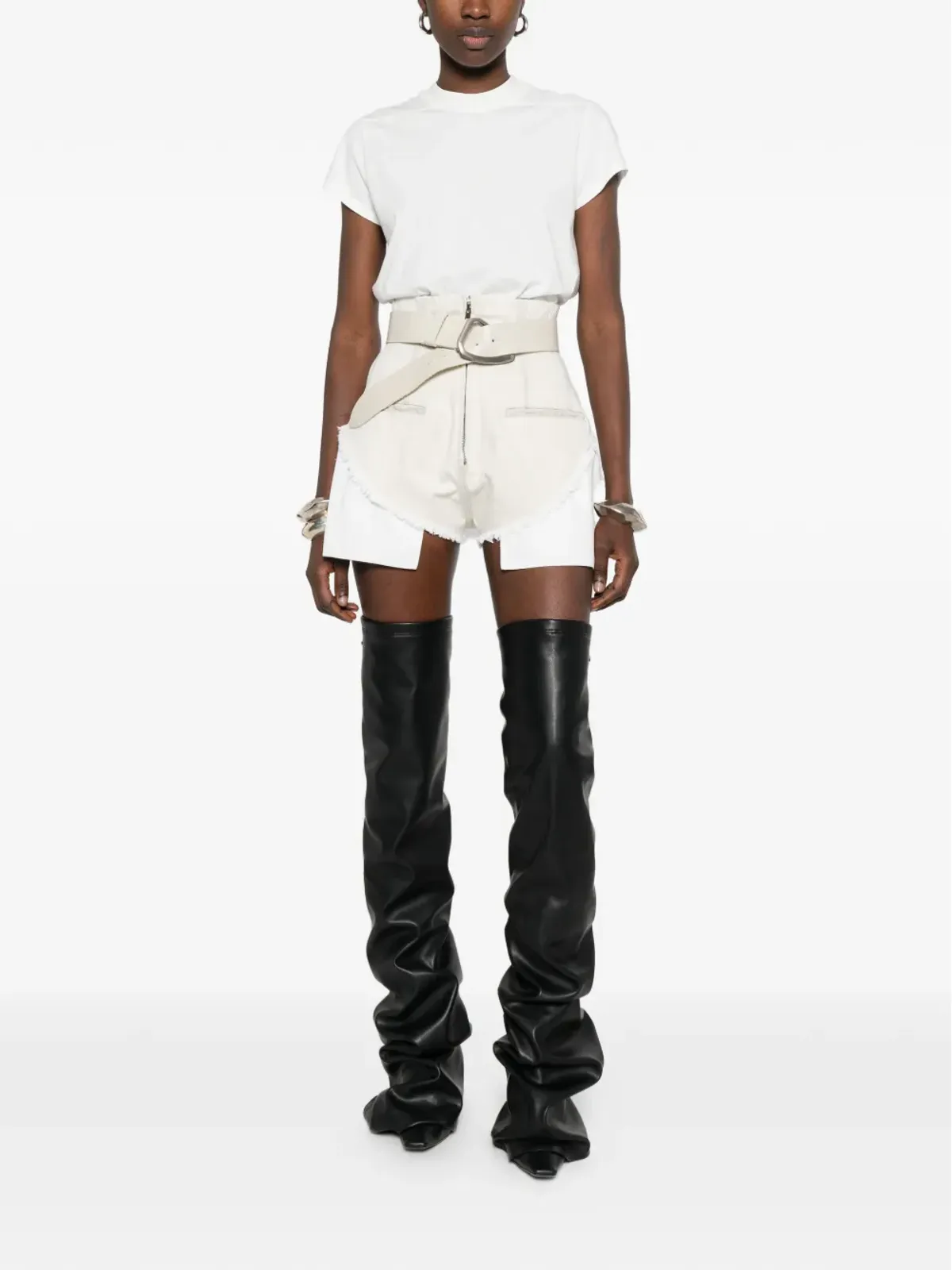 Rick Owens DRKSHDW スモールレベルTリボンTシャツ - 画像2