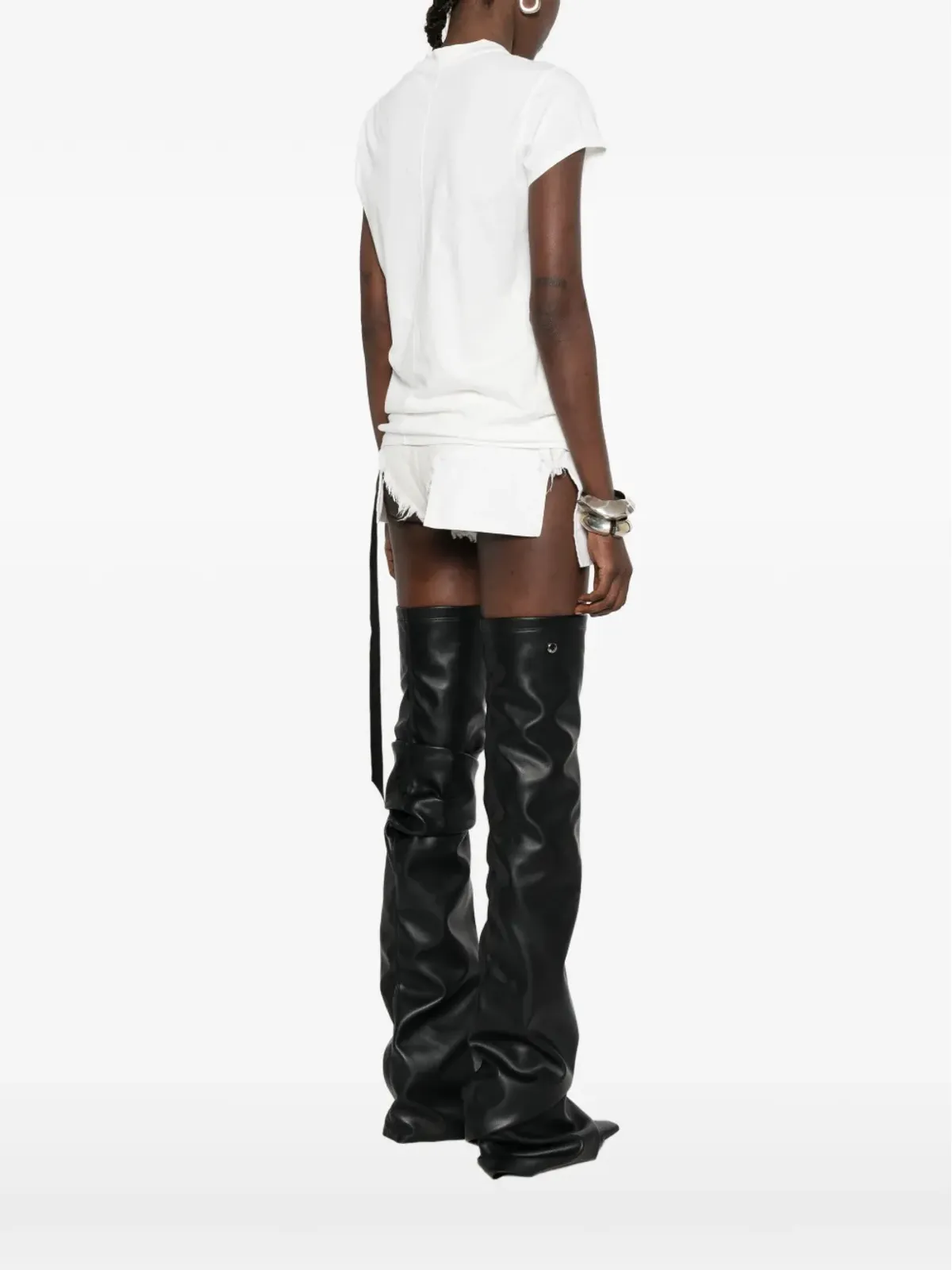 Rick Owens DRKSHDW スモールレベルTリボンTシャツ - 画像4