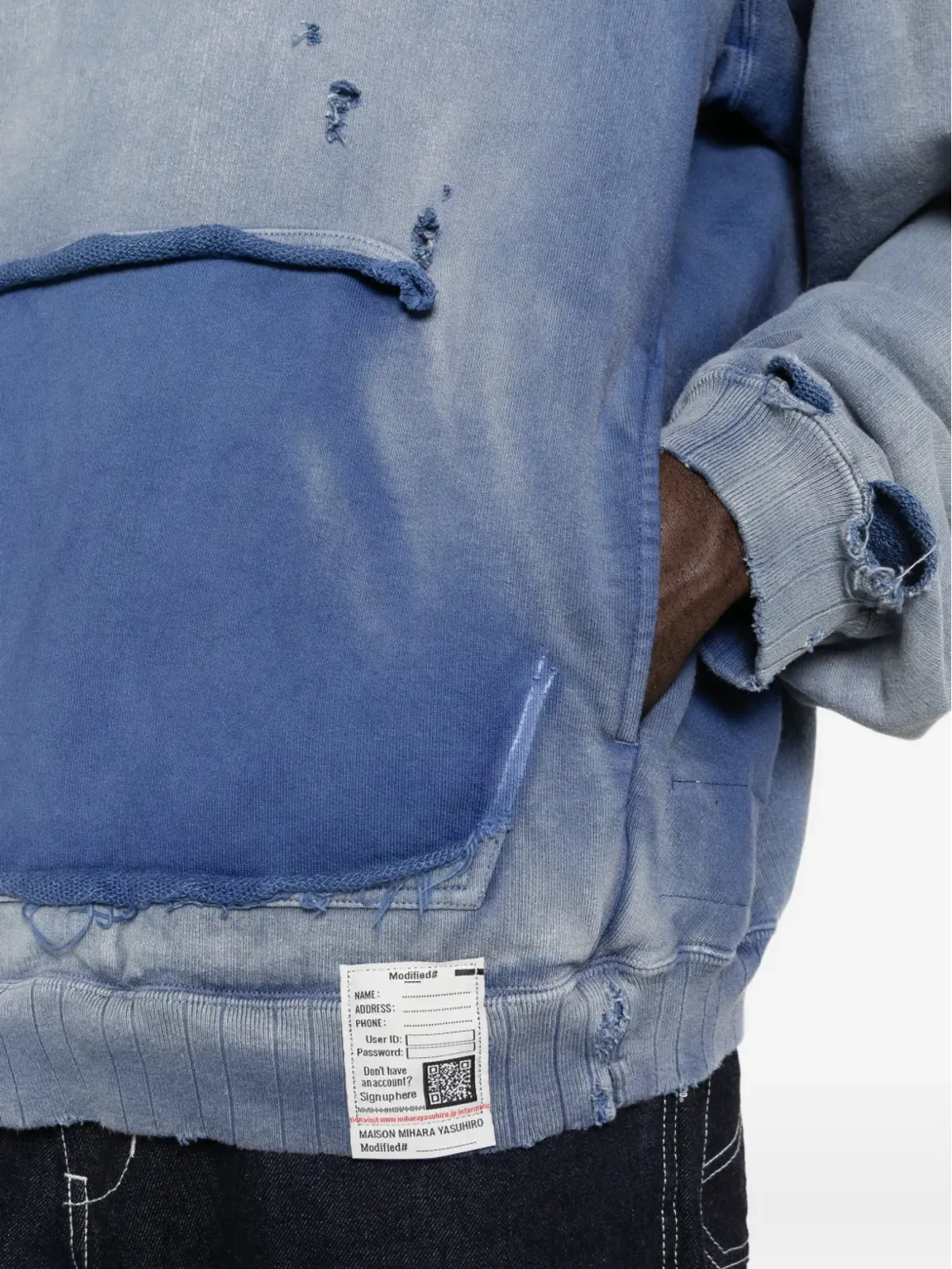 Maison MIHARA YASUHIRO ダメージ加工フーディ - 画像5