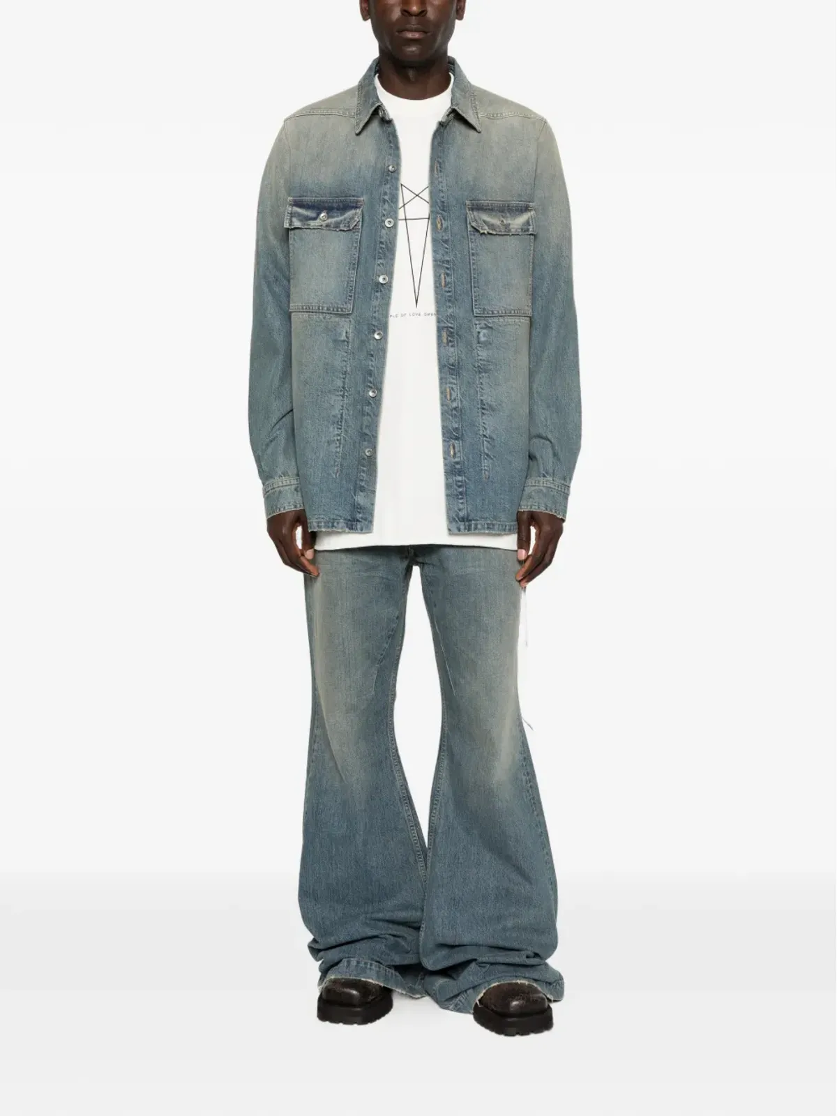 Rick Owens DRKSHDW アウターシャツ ジャケット - 画像2