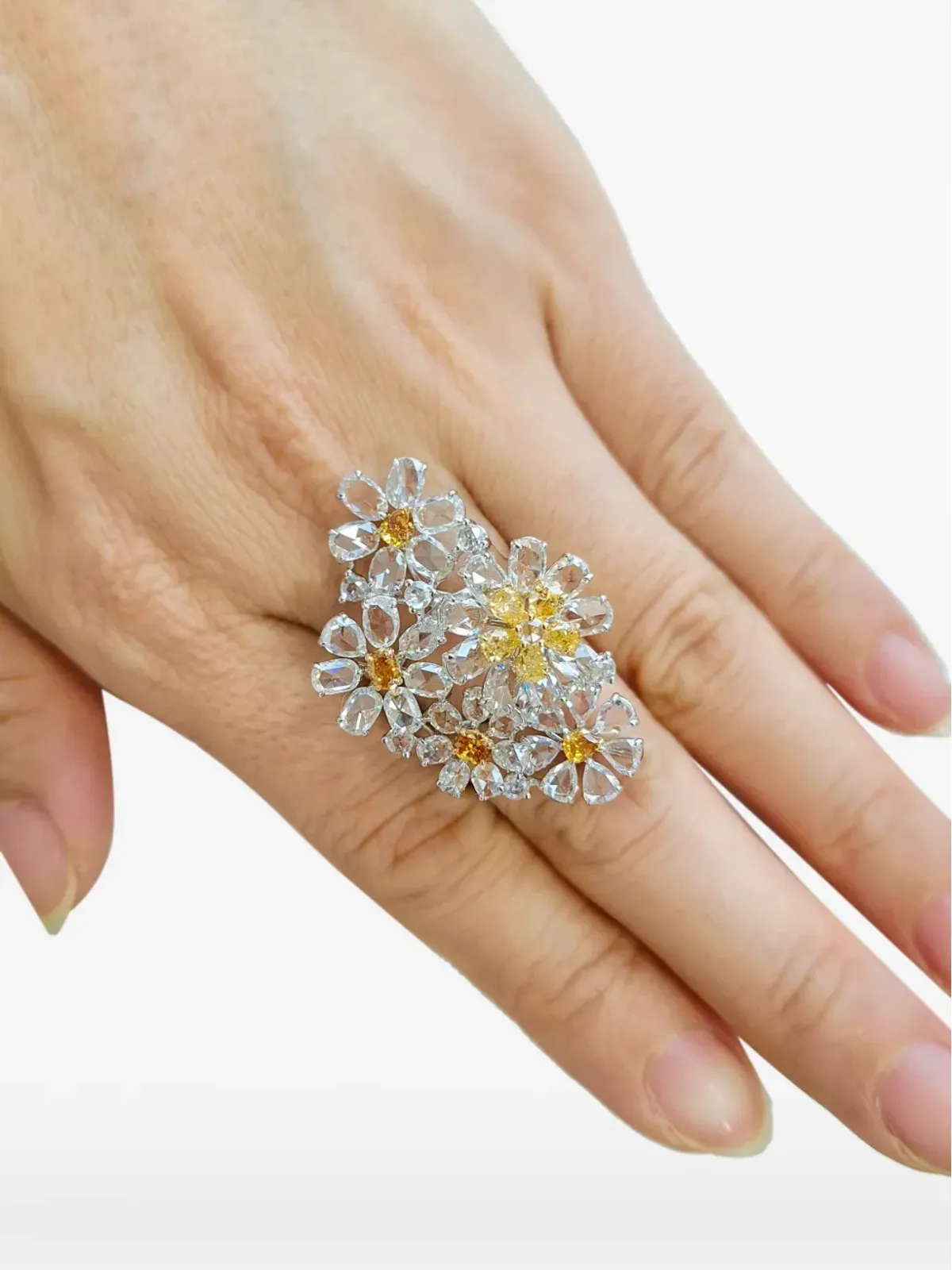 HYT Jewelry 花形ダイヤモンド・ステートメントリング - 画像2