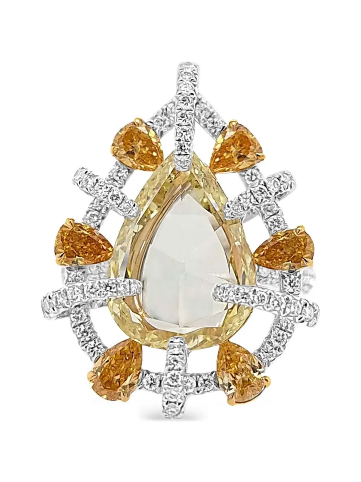 HYT Jewelry ペアシェイプダイヤモンド カクテルリング - 画像1