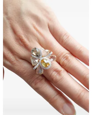 HYT Jewelry 蝶形ダイヤモンドカクテルリング - サムネイル2