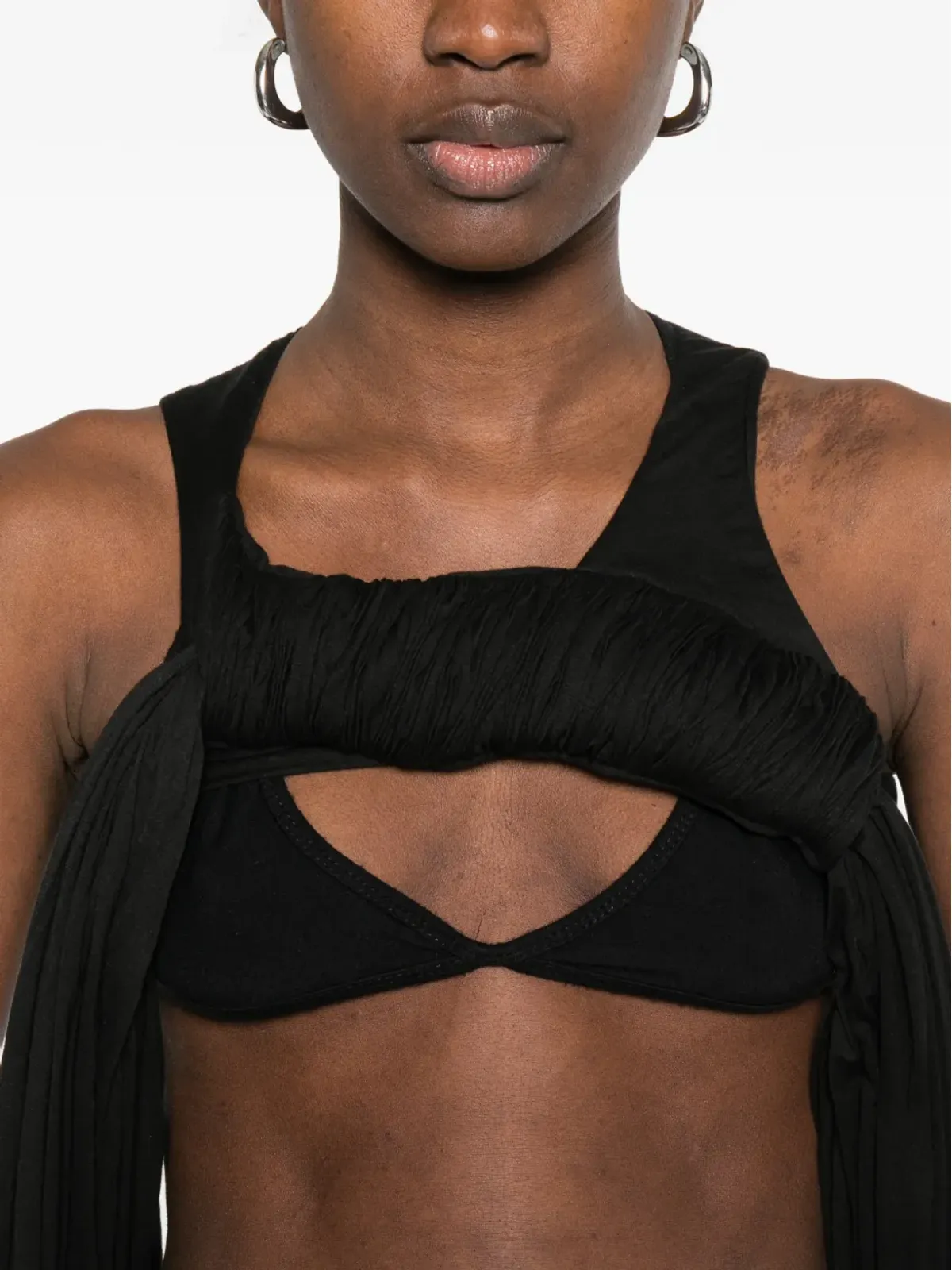 Rick Owens DRKSHDW ギャザー入りノースリーブトップス - 画像5