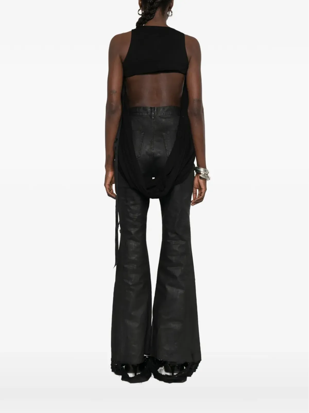 Rick Owens DRKSHDW ギャザー入りノースリーブトップス - 画像4