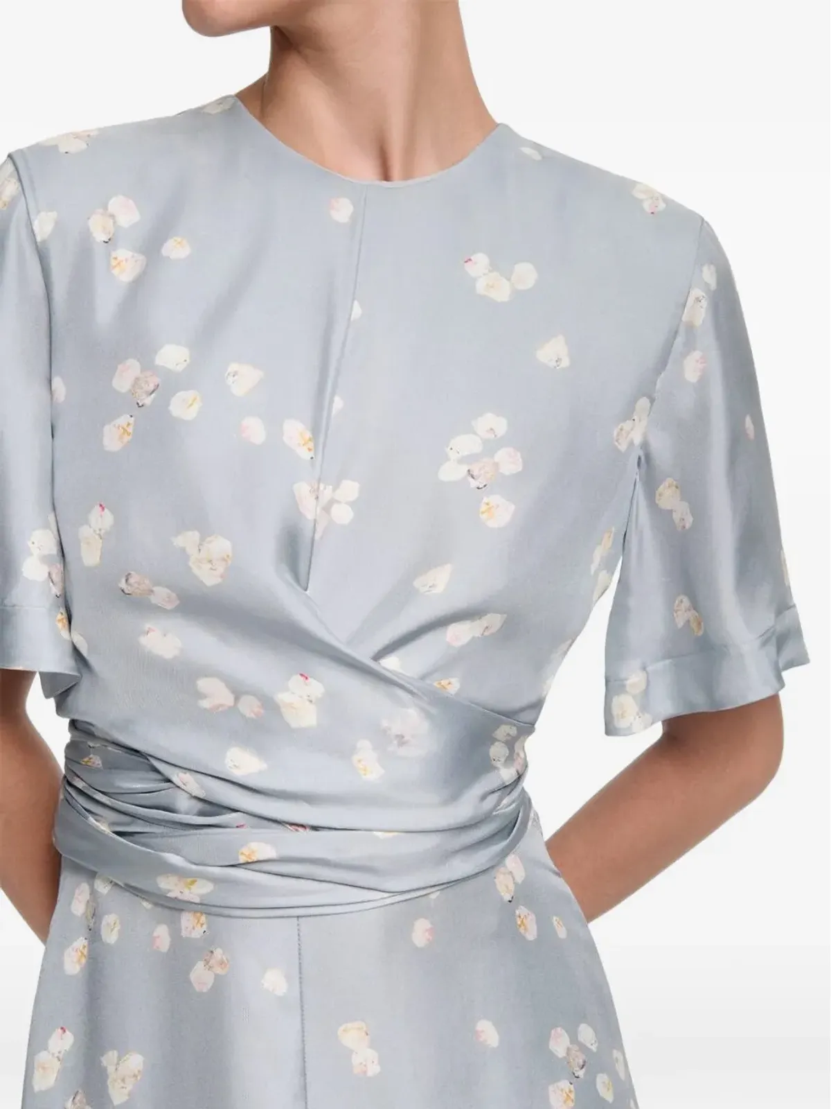 Altuzarra 花柄ラップミディドレス - 画像5