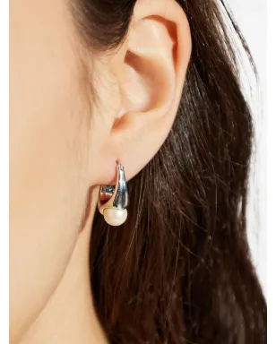 Kate Spade フェイクパール ドロップピアス - シルバー - サムネイル2