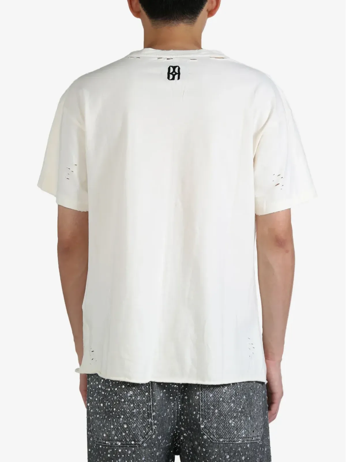 BIRTH OF ROYAL CHILD ダメージ加工グラフィックTシャツ - 画像4