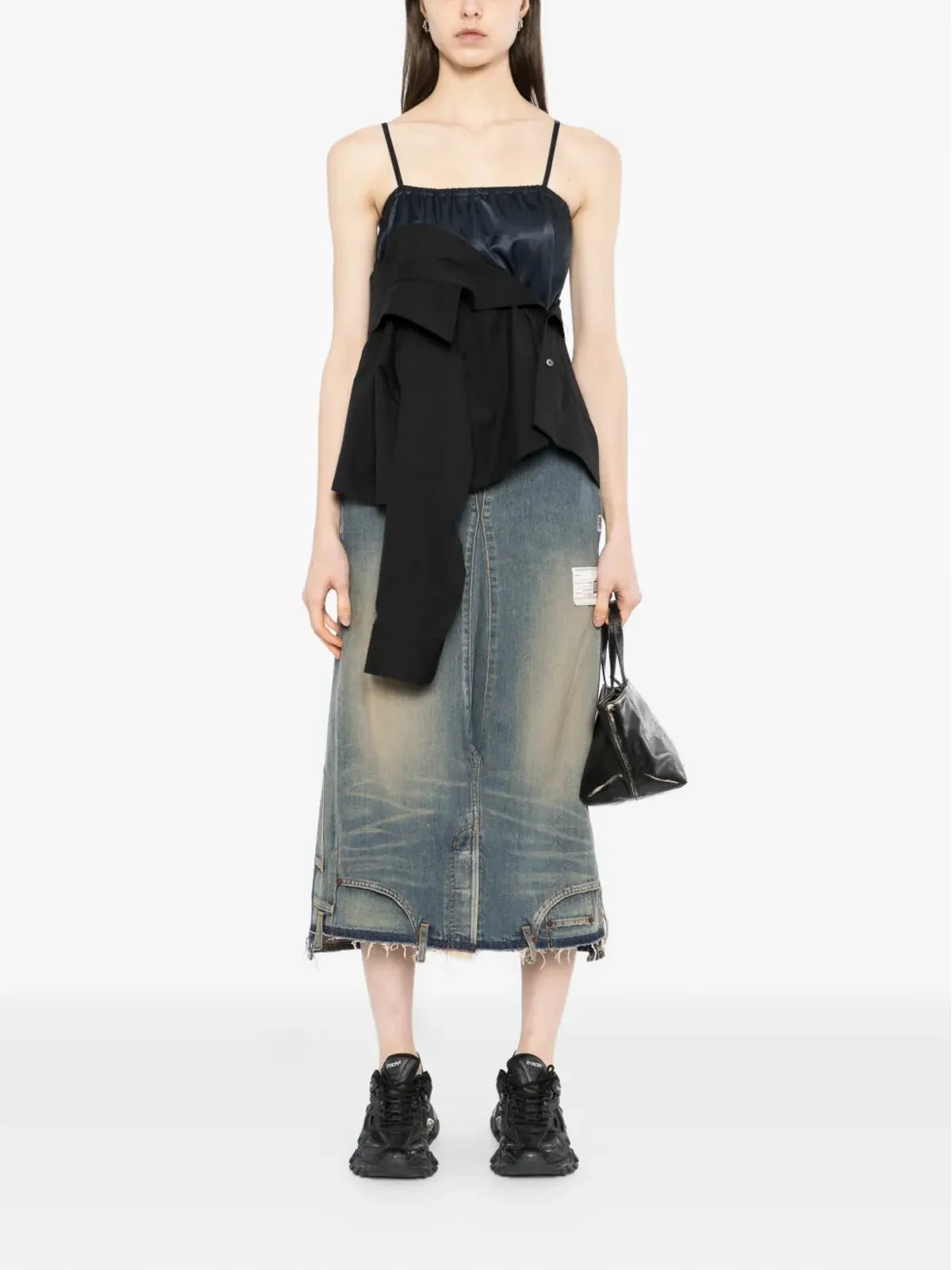 Maison MIHARA YASUHIRO panelled blouse - 画像2