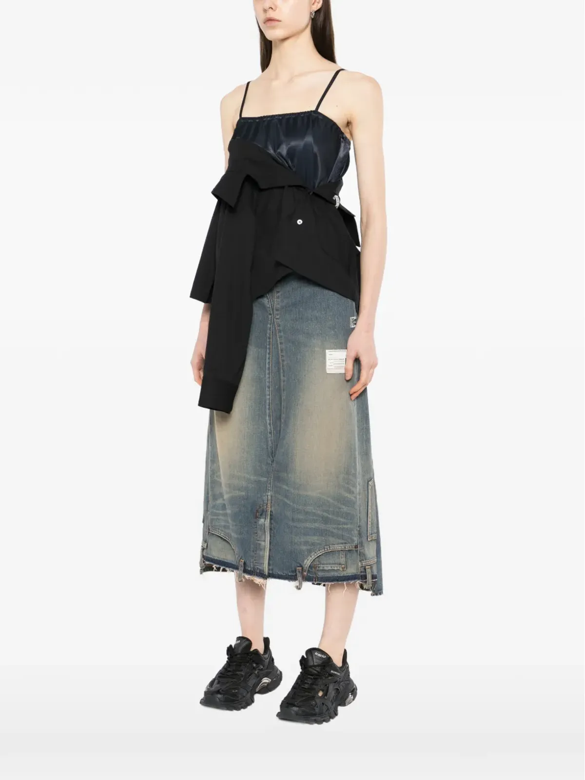 Maison MIHARA YASUHIRO panelled blouse - 画像3