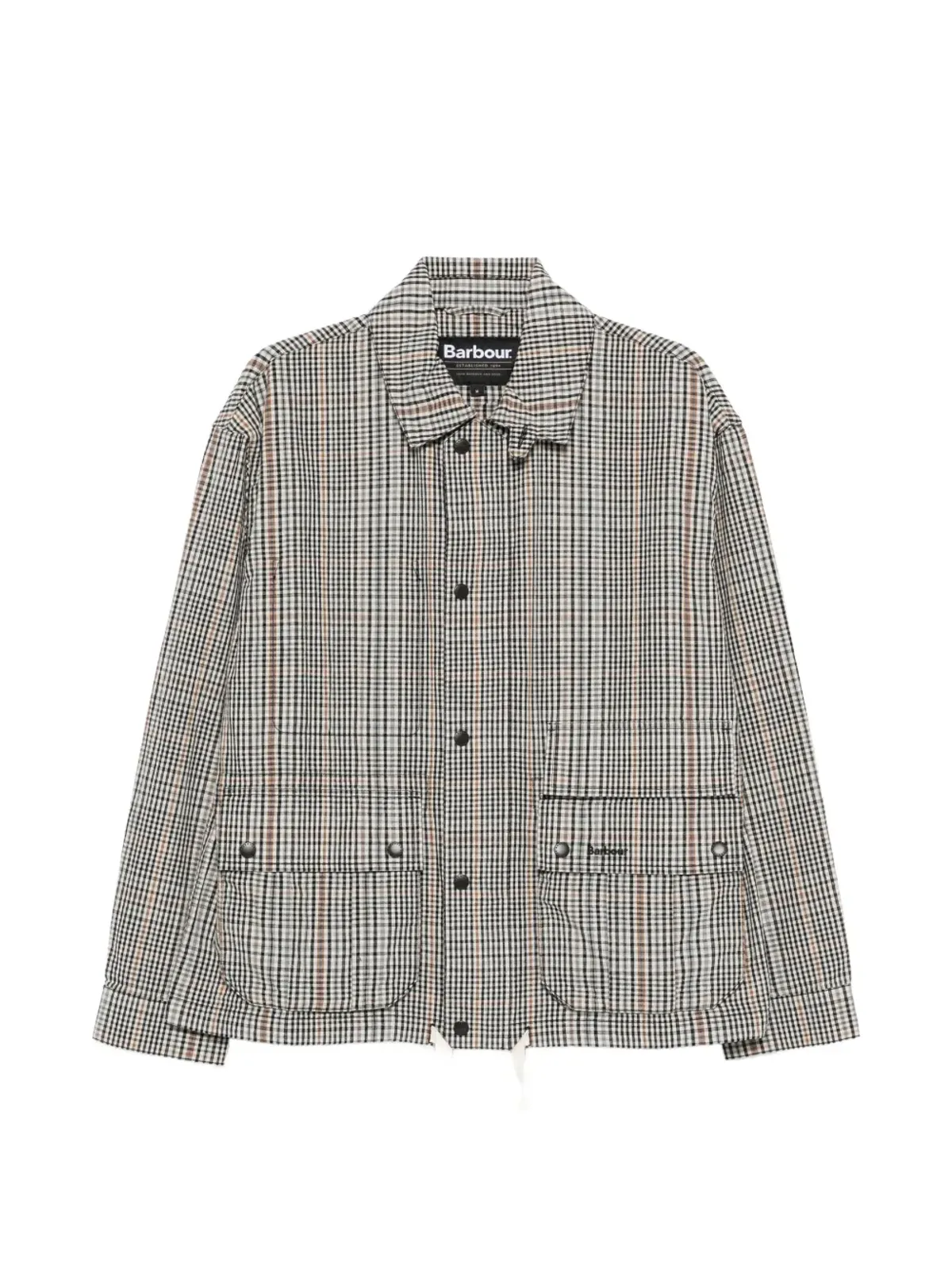 Barbour チェック柄ドローストリングヘムコート - 画像1