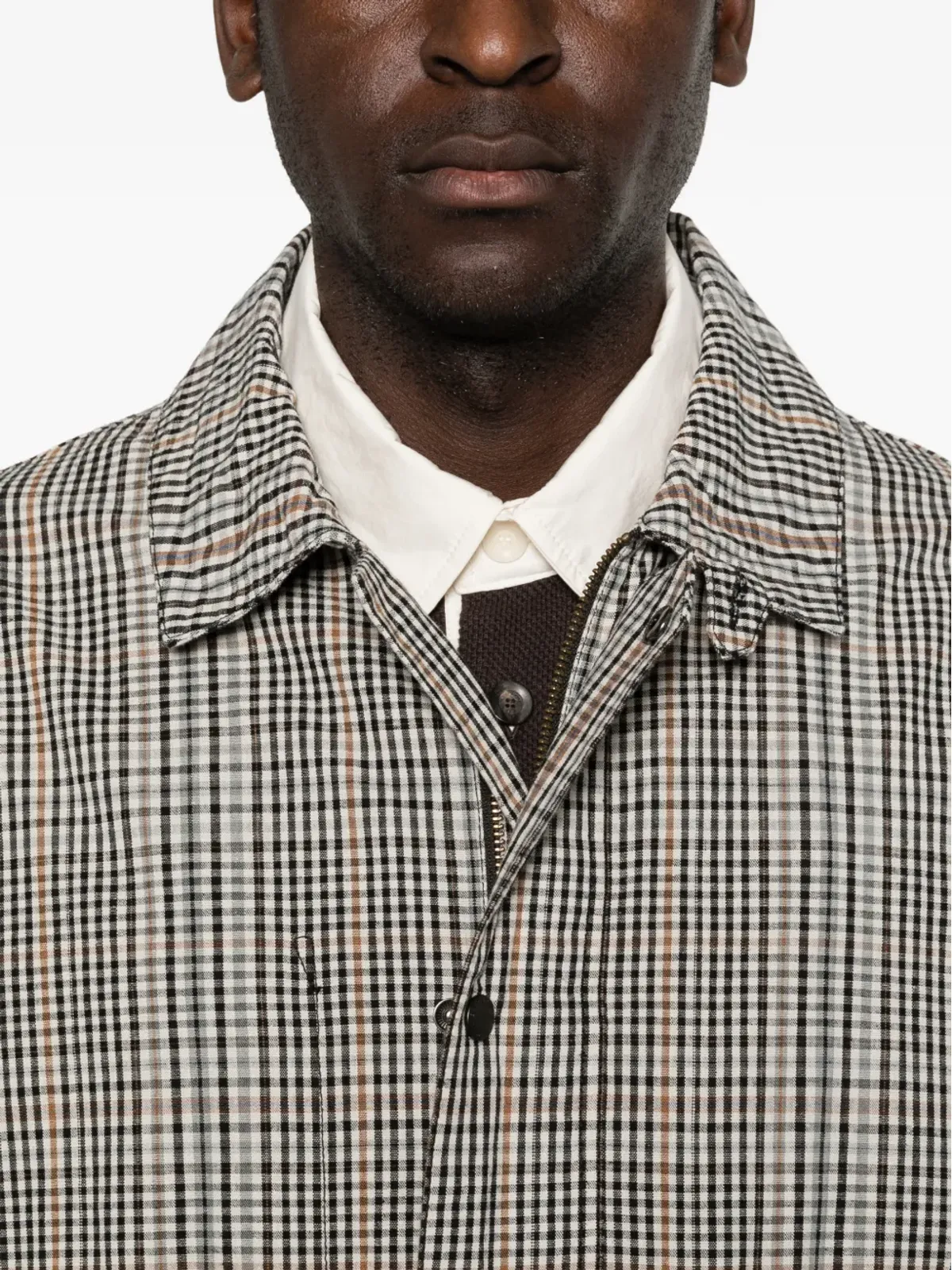 Barbour チェック柄ドローストリングヘムコート - 画像5