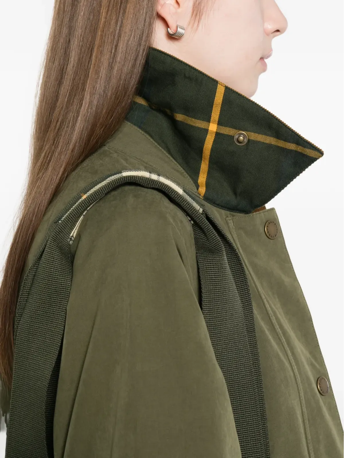 Barbour グリニス コーデュロイカラー フロントポケット コート - 画像5