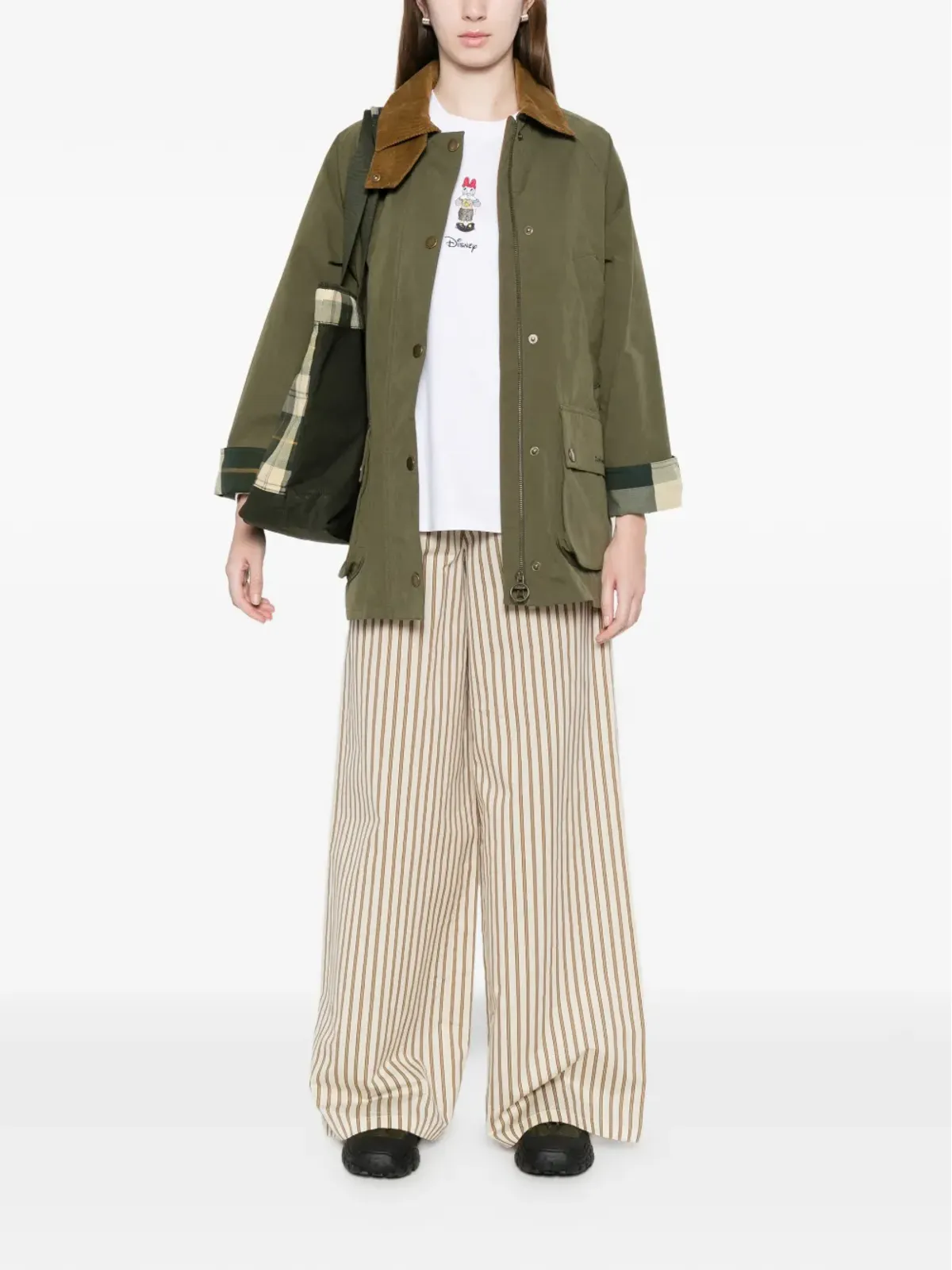 Barbour グリニス コーデュロイカラー フロントポケット コート - 画像2