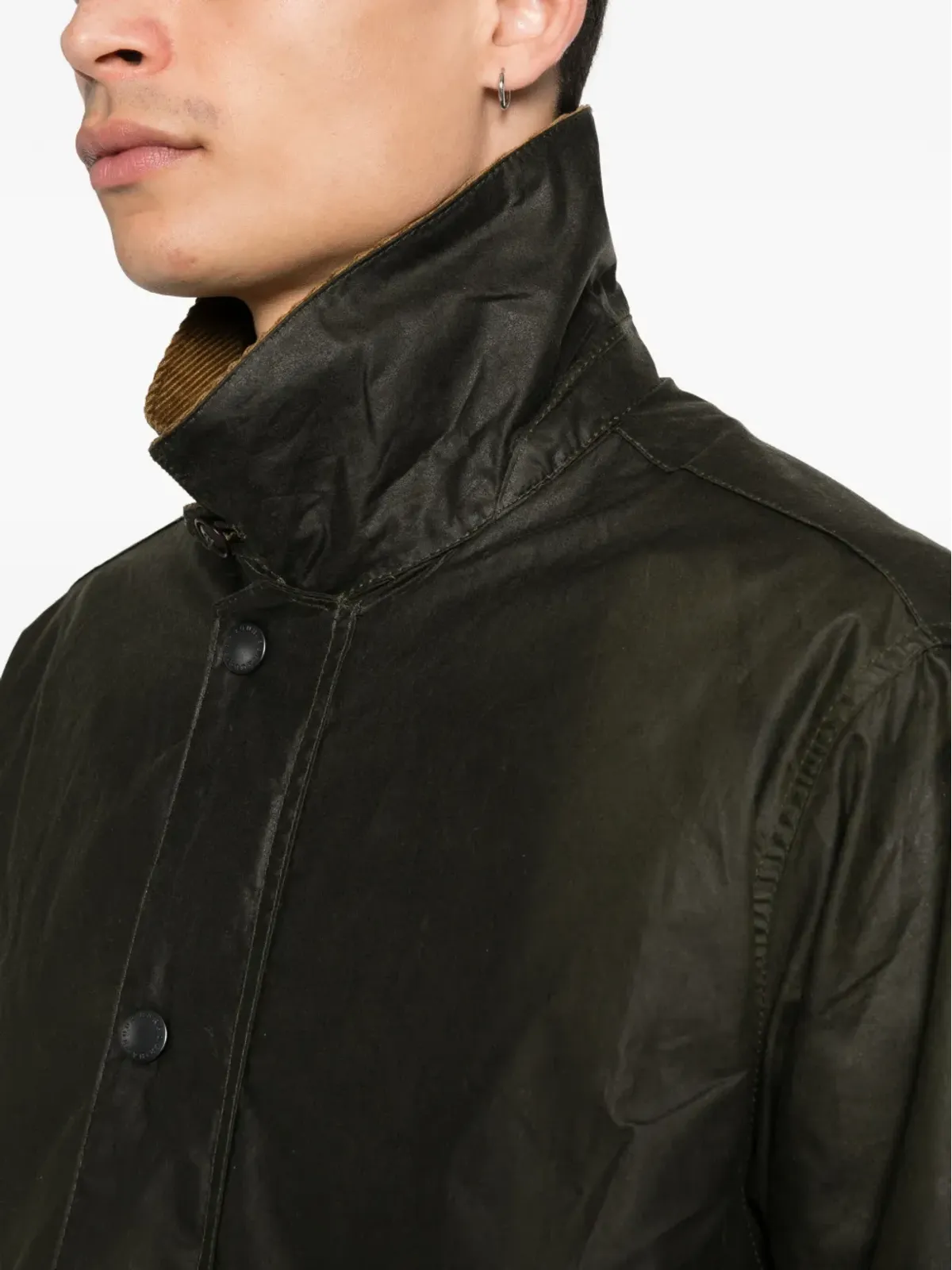 Barbour コーデュロイ襟のジップファスナー付きジャケット - グリーン - 画像5