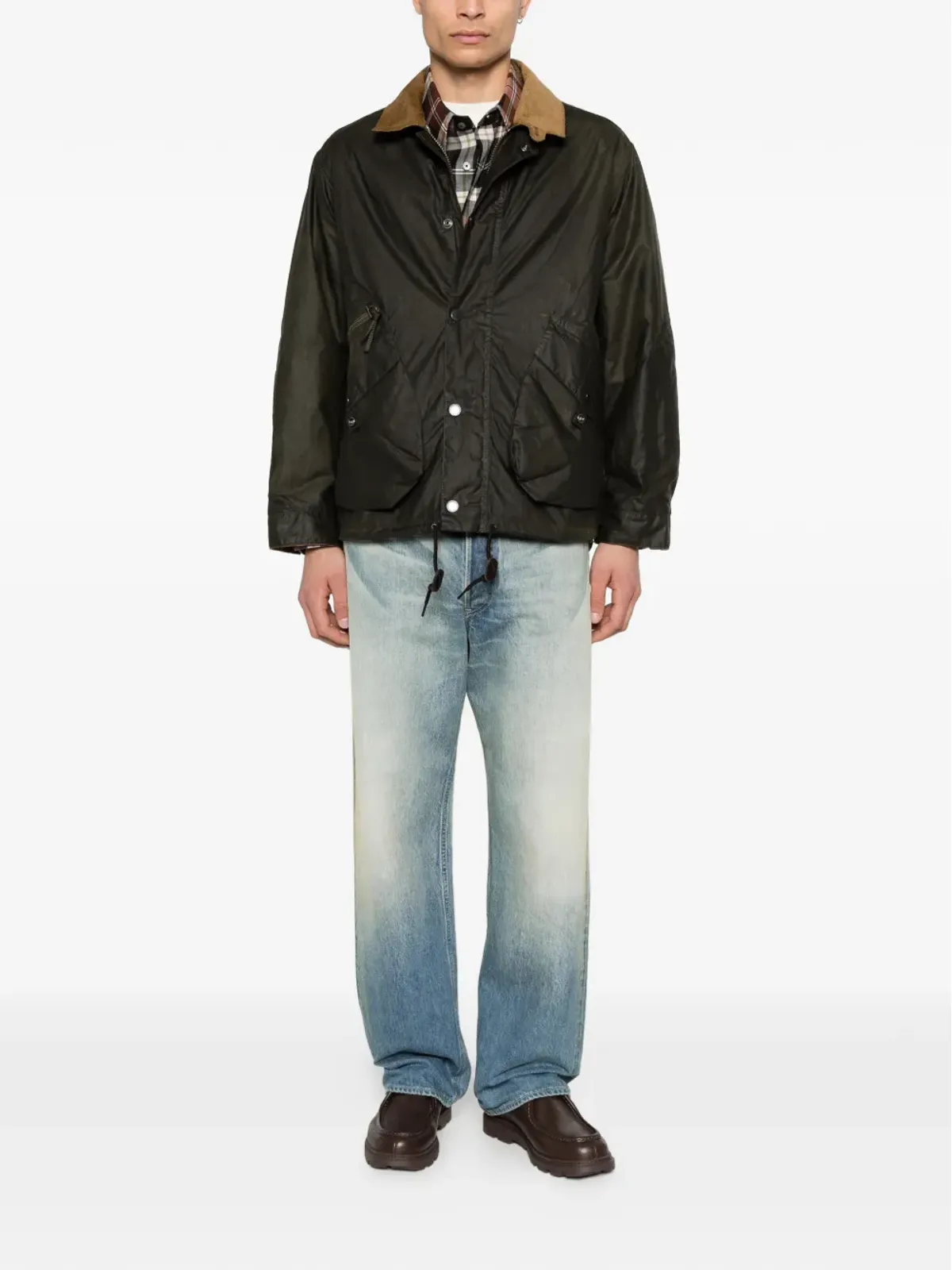 Barbour コーデュロイ襟のジップファスナー付きジャケット - グリーン - 画像2