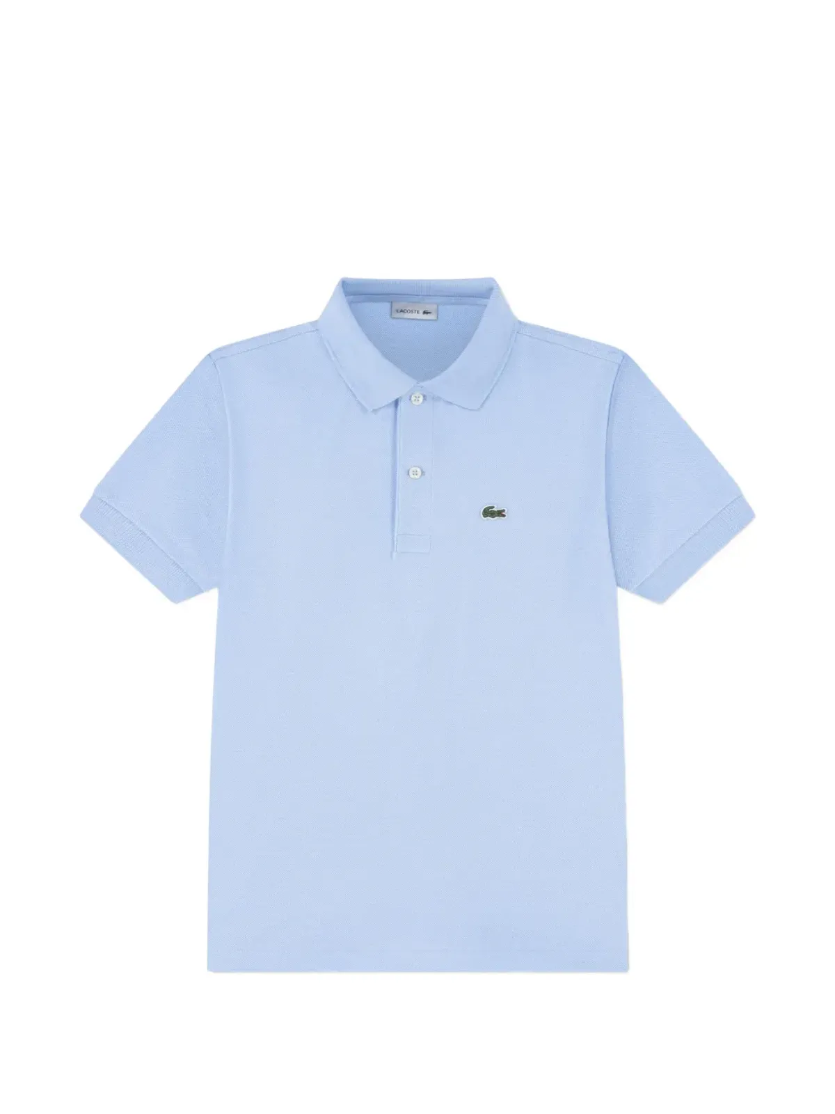 Lacoste Kids ロゴ入りコットンポロシャツ 半袖 ブルー - 画像1