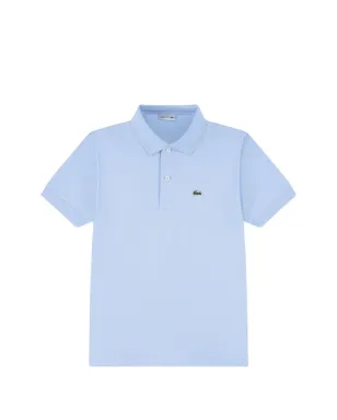 Lacoste Kids ロゴ入りコットンポロシャツ 半袖 ブルー - サムネイル1