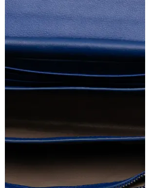 Bottega Veneta Pre-Owned 2012-2025 Nappa Intercciato Flap Wallet on Chain crossbody bag - Blue - サムネイル5