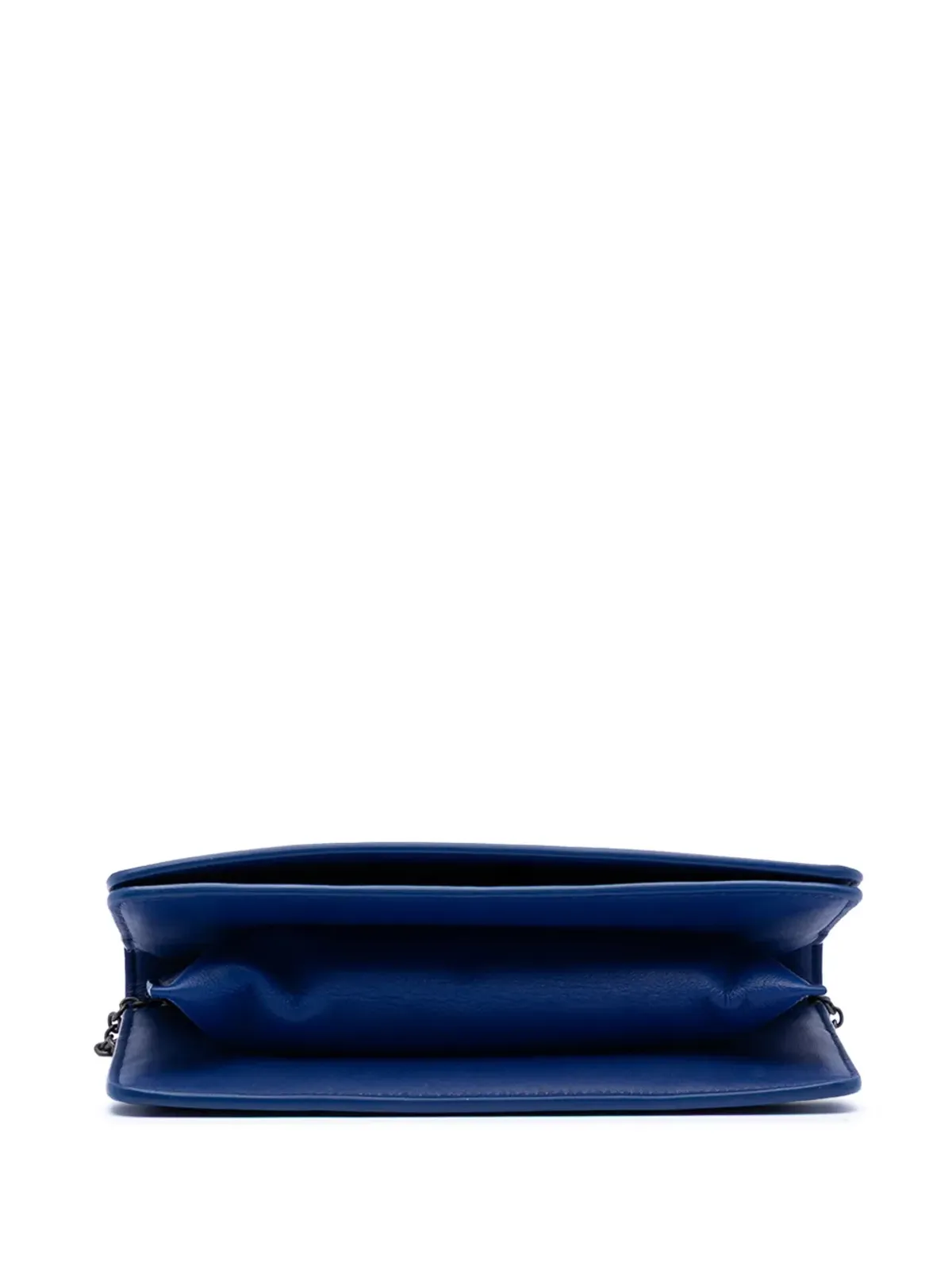 Bottega Veneta Pre-Owned 2012-2025 Nappa Intercciato Flap Wallet on Chain crossbody bag - Blue - 画像4