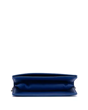 Bottega Veneta Pre-Owned 2012-2025 Nappa Intercciato Flap Wallet on Chain crossbody bag - Blue - サムネイル4
