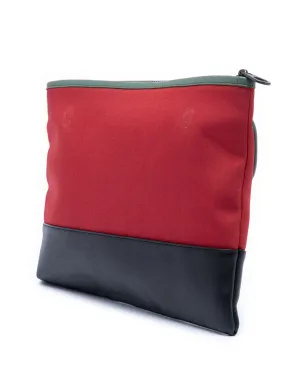 Bottega Veneta Vintage キャンバス地とナパレザーのイントレチャート・クラッチバッグ - レッド - サムネイル3