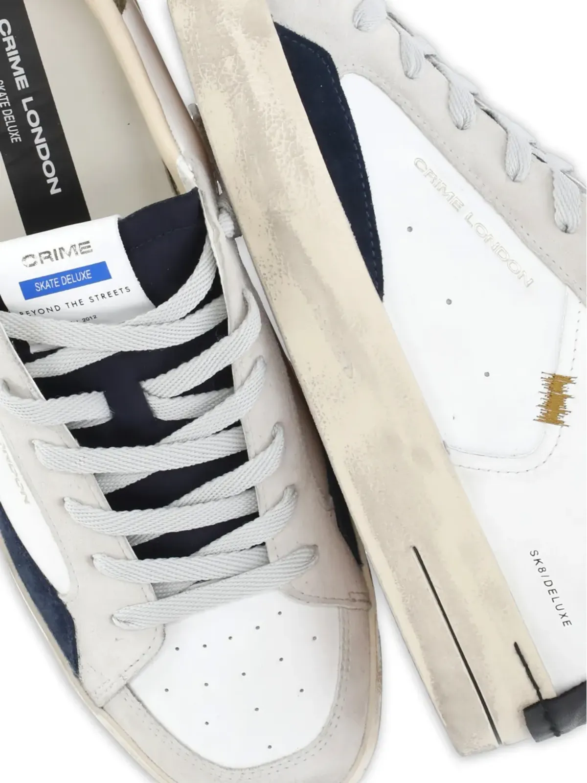 Crime London SK8 Deluxe レザー スニーカー - ホワイト - 画像5