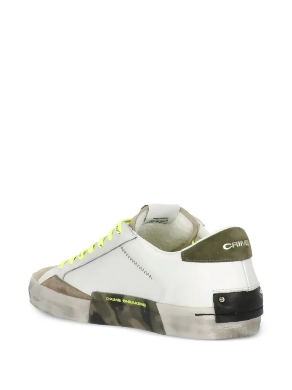 Crime London ディストレスト レースアップスニーカー - White - 画像4