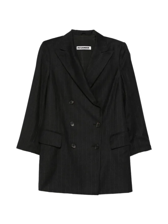 Jil Sander Pre-Owned Jil Sander Pre-Owned 1990年代ピンストライプブレザー - ブラックの商品画像