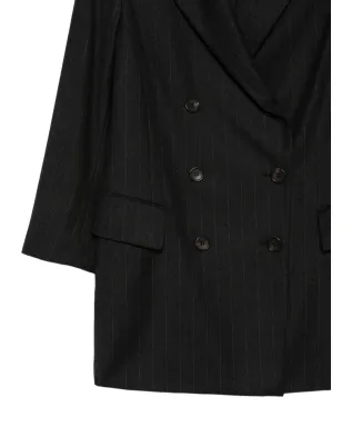Jil Sander Pre-Owned 1990年代ピンストライプブレザー - ブラック - サムネイル3