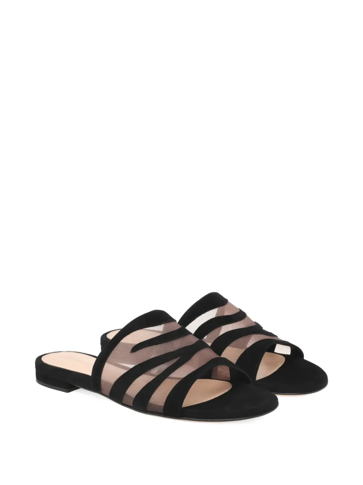 Gianvito Rossi Tigra オープントゥスリッパ - 画像2