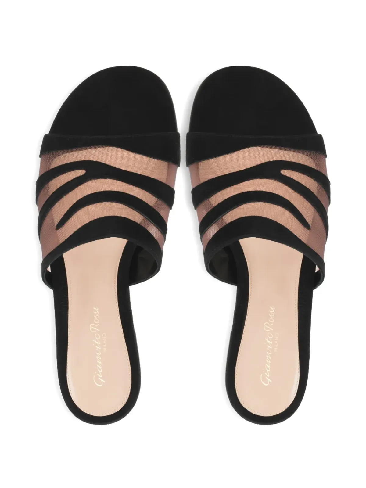 Gianvito Rossi Tigra オープントゥスリッパ - 画像4