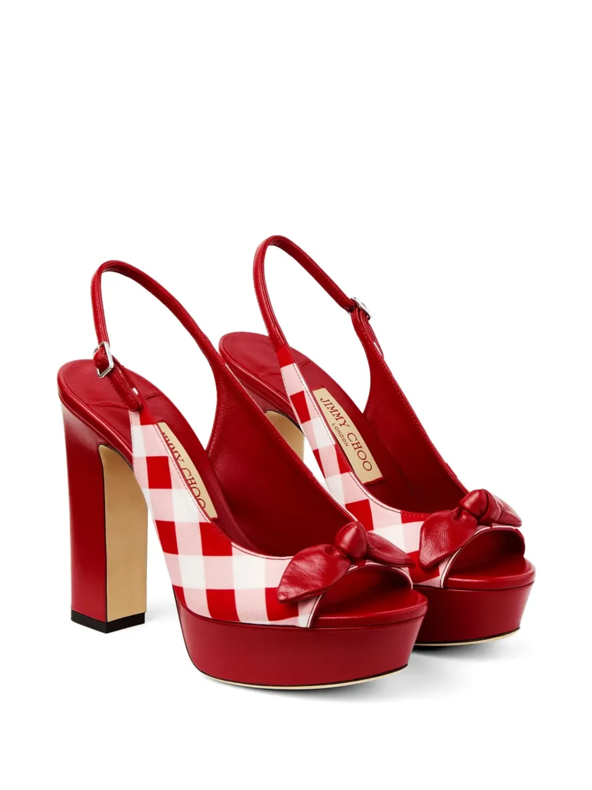Jimmy Choo ボウチェック柄サンダル - 画像2