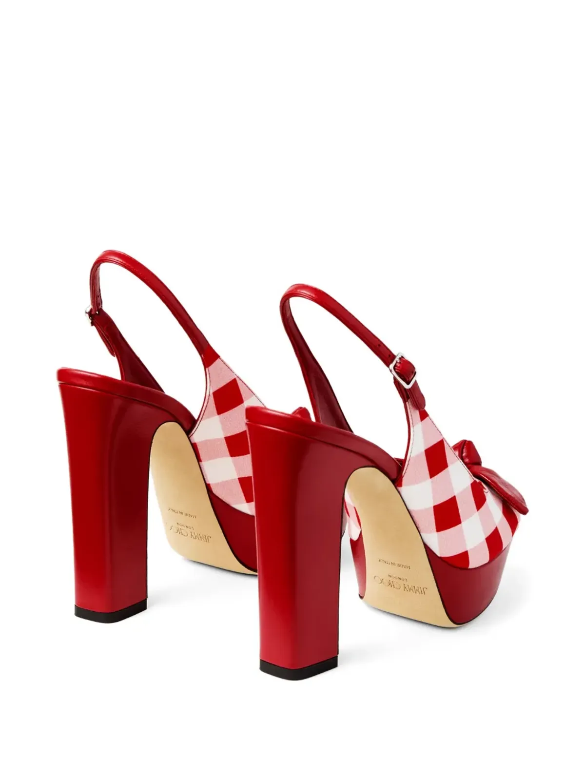 Jimmy Choo ボウチェック柄サンダル - 画像3