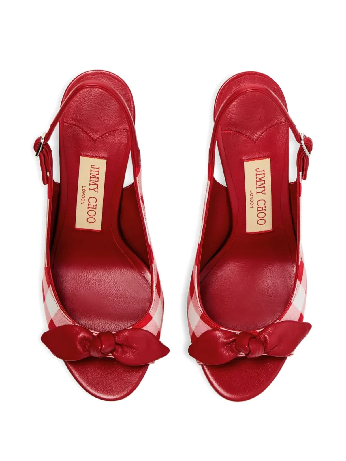 Jimmy Choo ボウチェック柄サンダル - 画像4