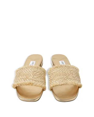 Jimmy Choo ロゴフリンジ フラットサンダル - Neutrals - サムネイル3