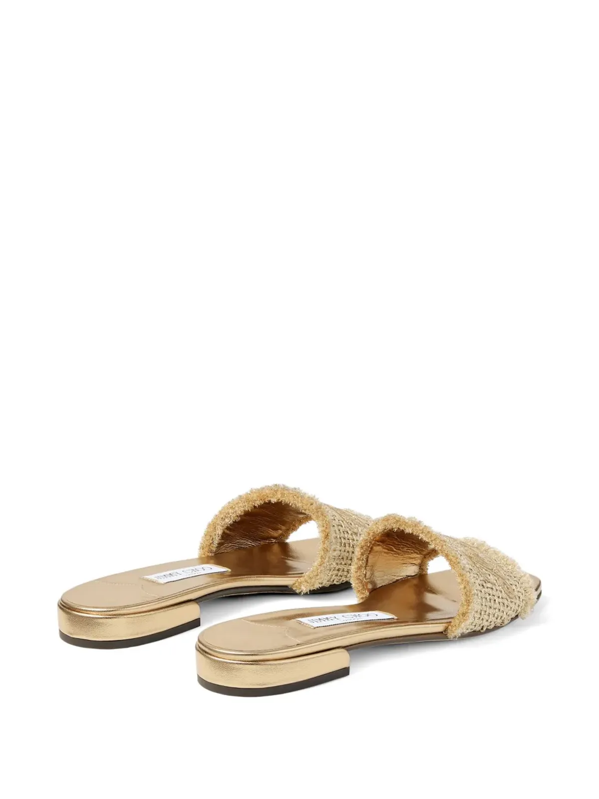 Jimmy Choo ロゴフリンジ フラットサンダル - Neutrals - 画像4