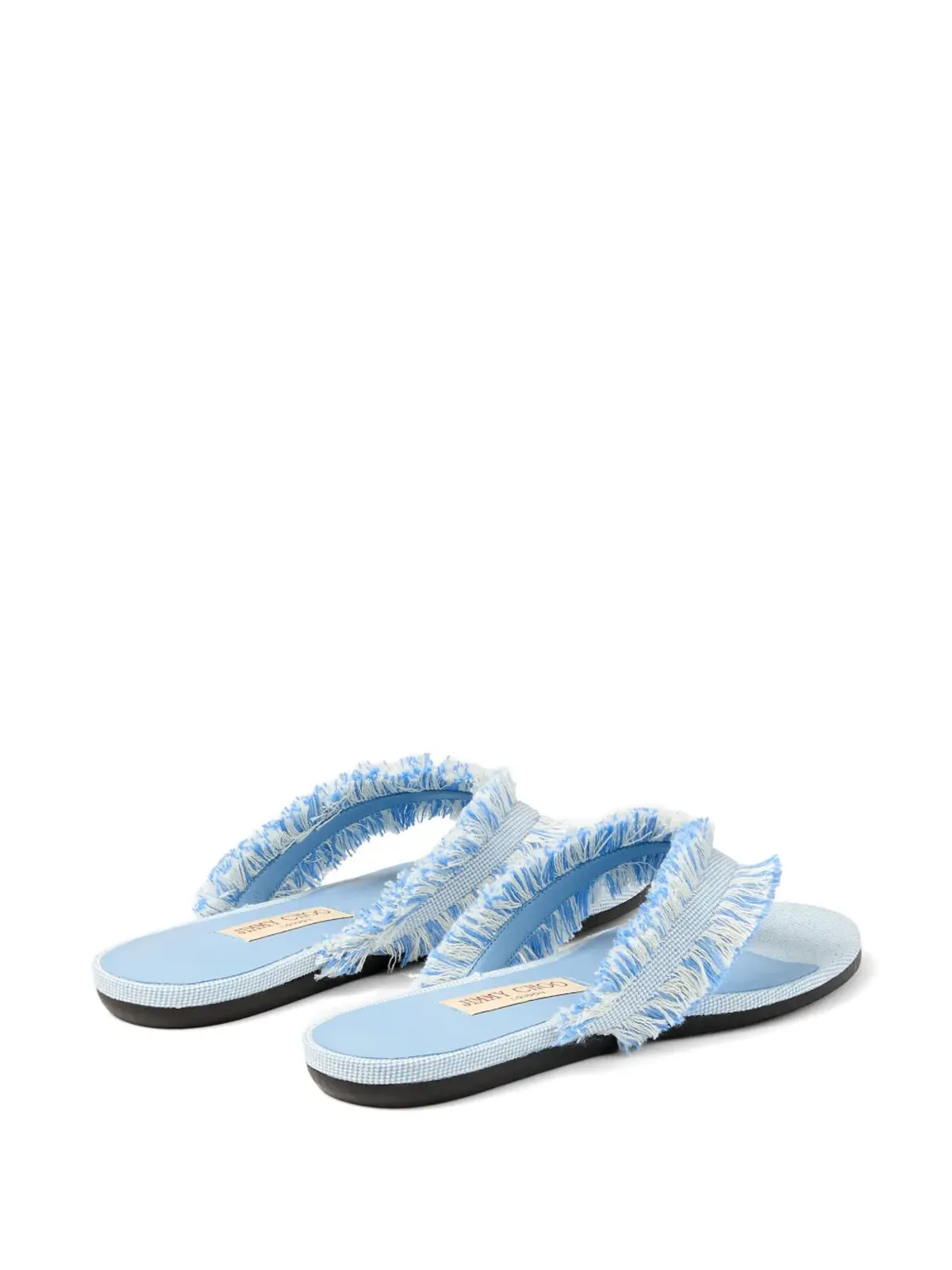 Jimmy Choo フリンジ付きフラットサンダル - ブルー - 画像3