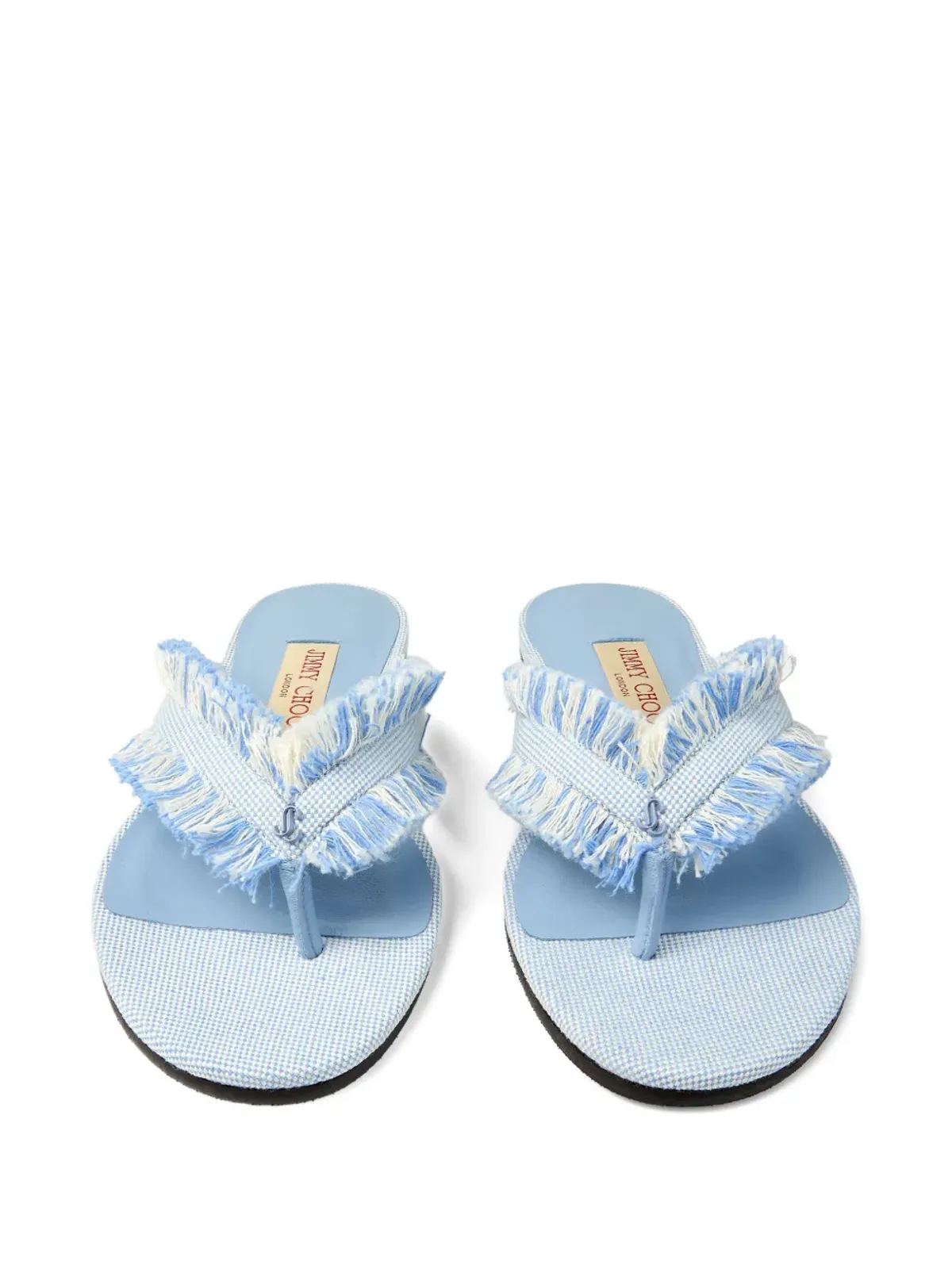 Jimmy Choo フリンジ付きフラットサンダル - ブルー - 画像4