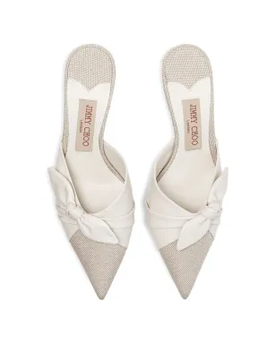 Jimmy Choo ボウ付きポインテッドミュール - White - サムネイル3