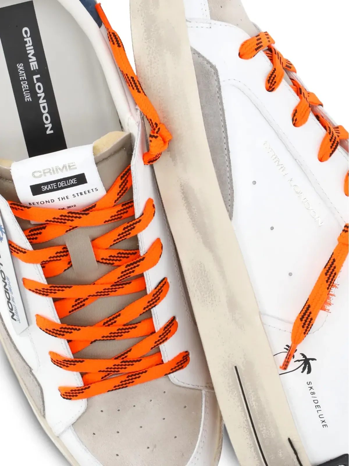 Crime London Sk8 Deluxe パネルド レースアップスニーカー - White - 画像5