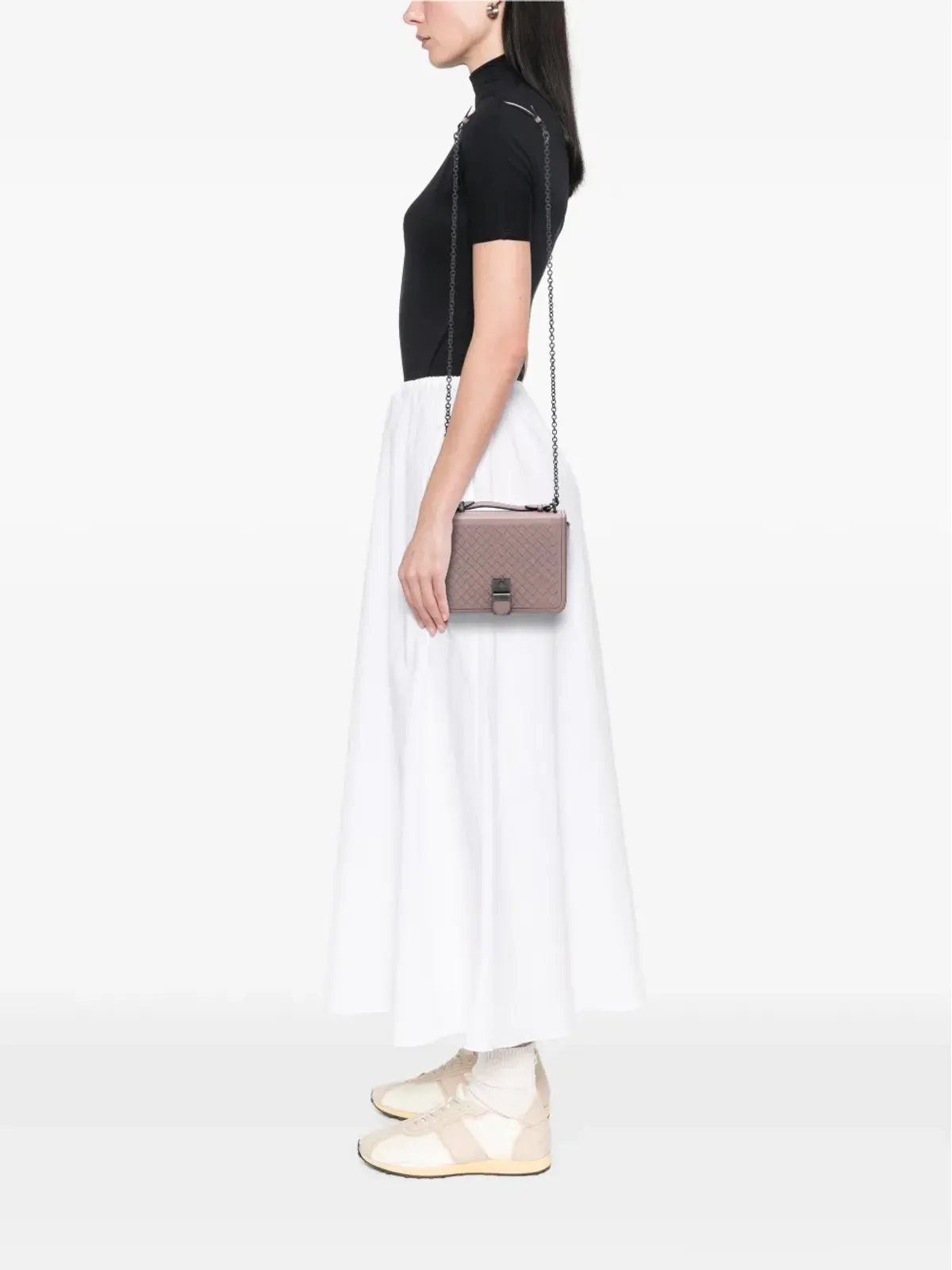 Bottega Veneta Pre-Owned 2012-2025 小型ナッパイントレチャート Runway ショルダーバッグ - ピンク - 画像2