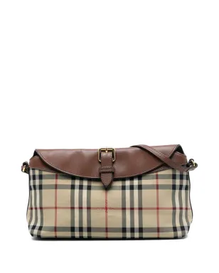 Burberry Pre-Owned Haymarket Check Coated Canvas Leah クロスボディバッグ - ブラウン - サムネイル1